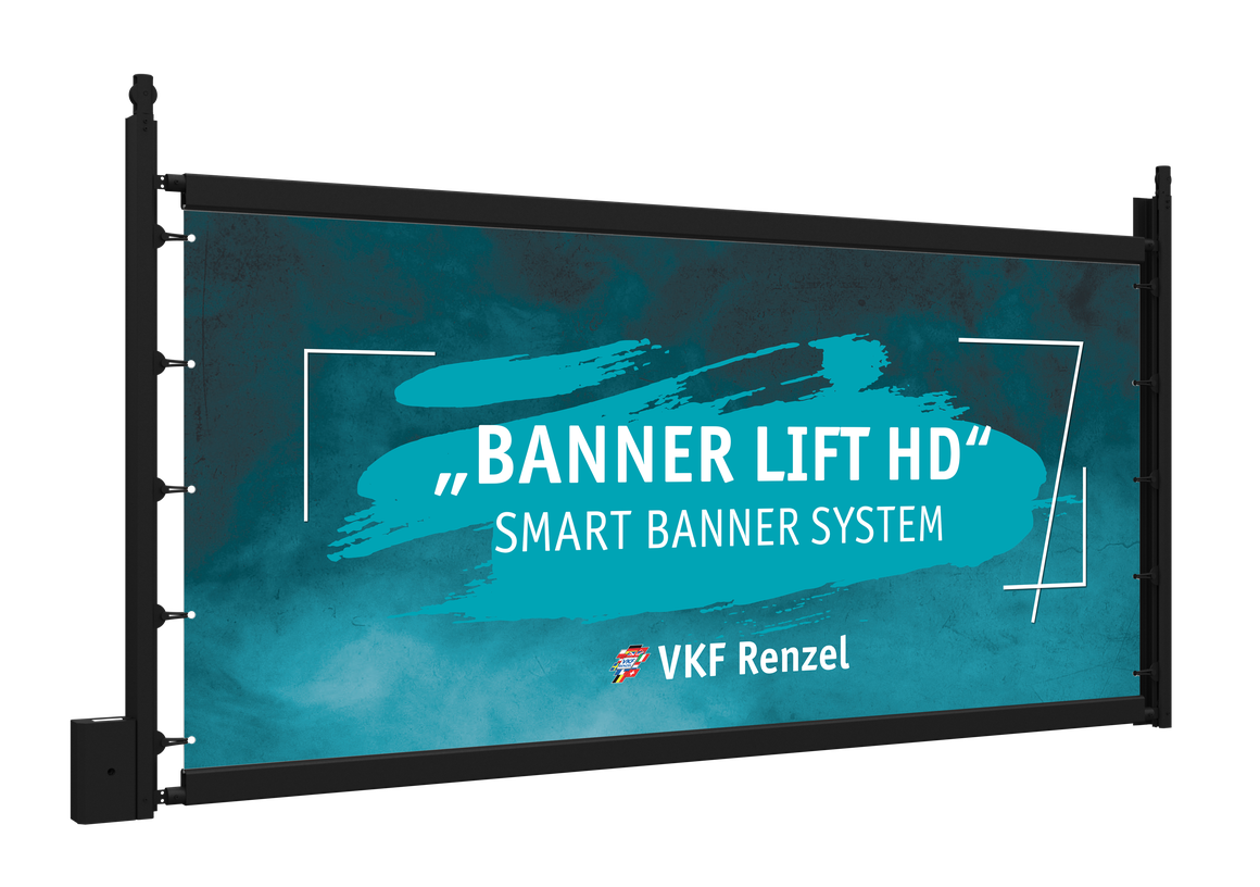 Banner Lift HD con binario piatto nero