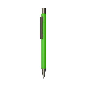 Penna a sfera in metallo "Straight Gum" con applicazioni in colore canna di fucile