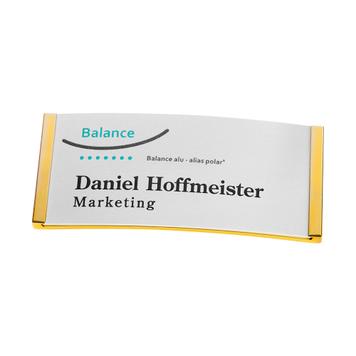 Badge identificativi „Balance Alu-Complete“ inclusi costi aggiuntivi di stampa