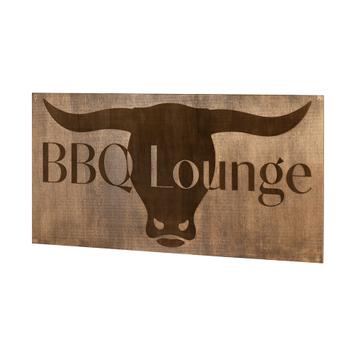 Cartello in legno Madeira "BBQ Lounge"
