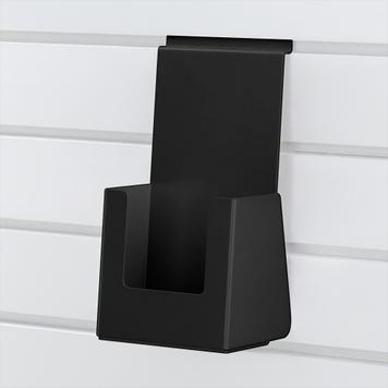Portavolantini  FlexiSlot® in acciaio, a parete inclinata, nero
