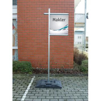 Cornice banner a innesto in acciaio "Makler”