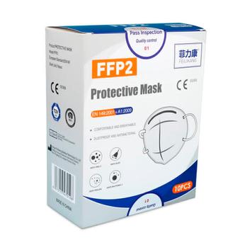 Mascherina di protezione respiratoria FFP2, Confezione: 10 pezzi