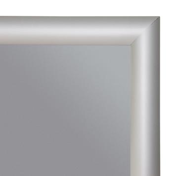 Cornice a scatto ignifuga, profilo da 25 mm, anodizzata argento