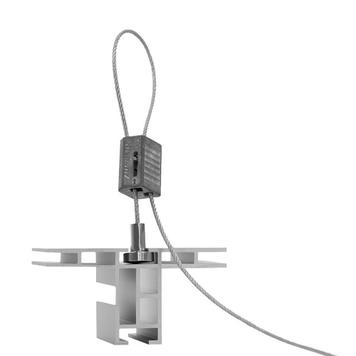 Stretchframe “44” in alluminio per la sospensione a soffitto