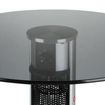 Tavolino alto con radiatore agli infrarossi